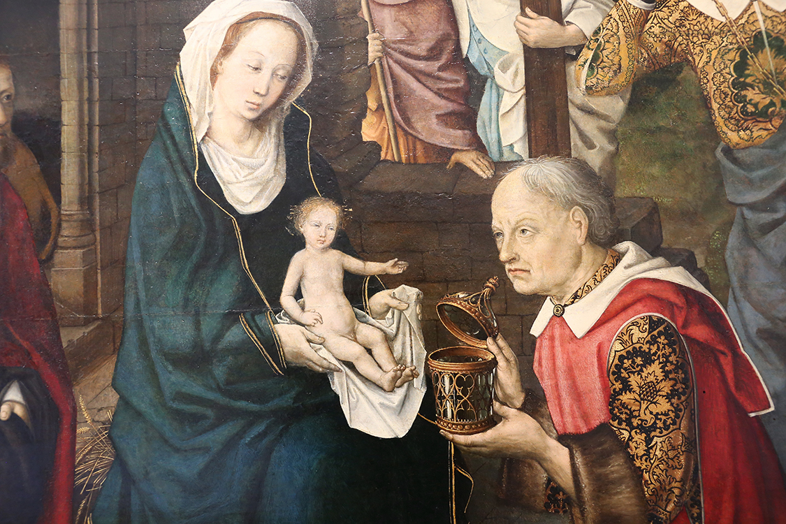 GalleriaSabauda_018.JPG - Maestro dell'Adorazione di Torino Fiandre, XV-XVI secolo  Adorazione dei Magi (Particolare)