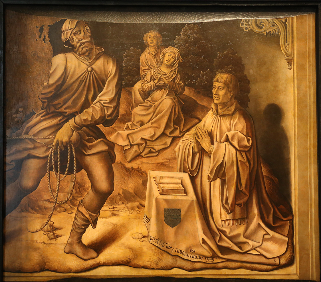 GalleriaSabauda_034.JPG - Bernard van Orley  Bruxelles, 1491 / 1492 - 1542  Uno sgherro, san Giovanni evangelista conforta la Vergine e il donatore in ginocchio