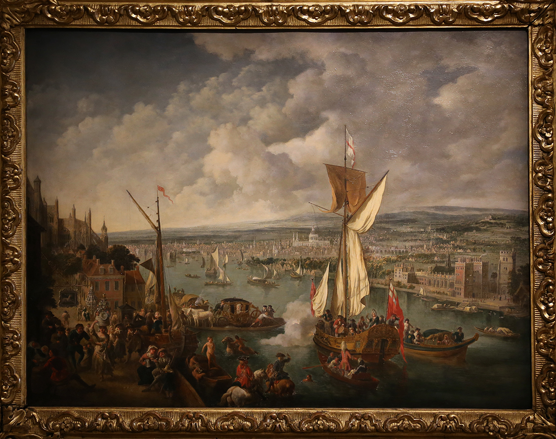 GalleriaSabauda_054.JPG - Jan Griffier I  Amsterdam, 1652 o 1658 - Londra, 1718  Veduta di Londra dall1attracco dello Horseferry