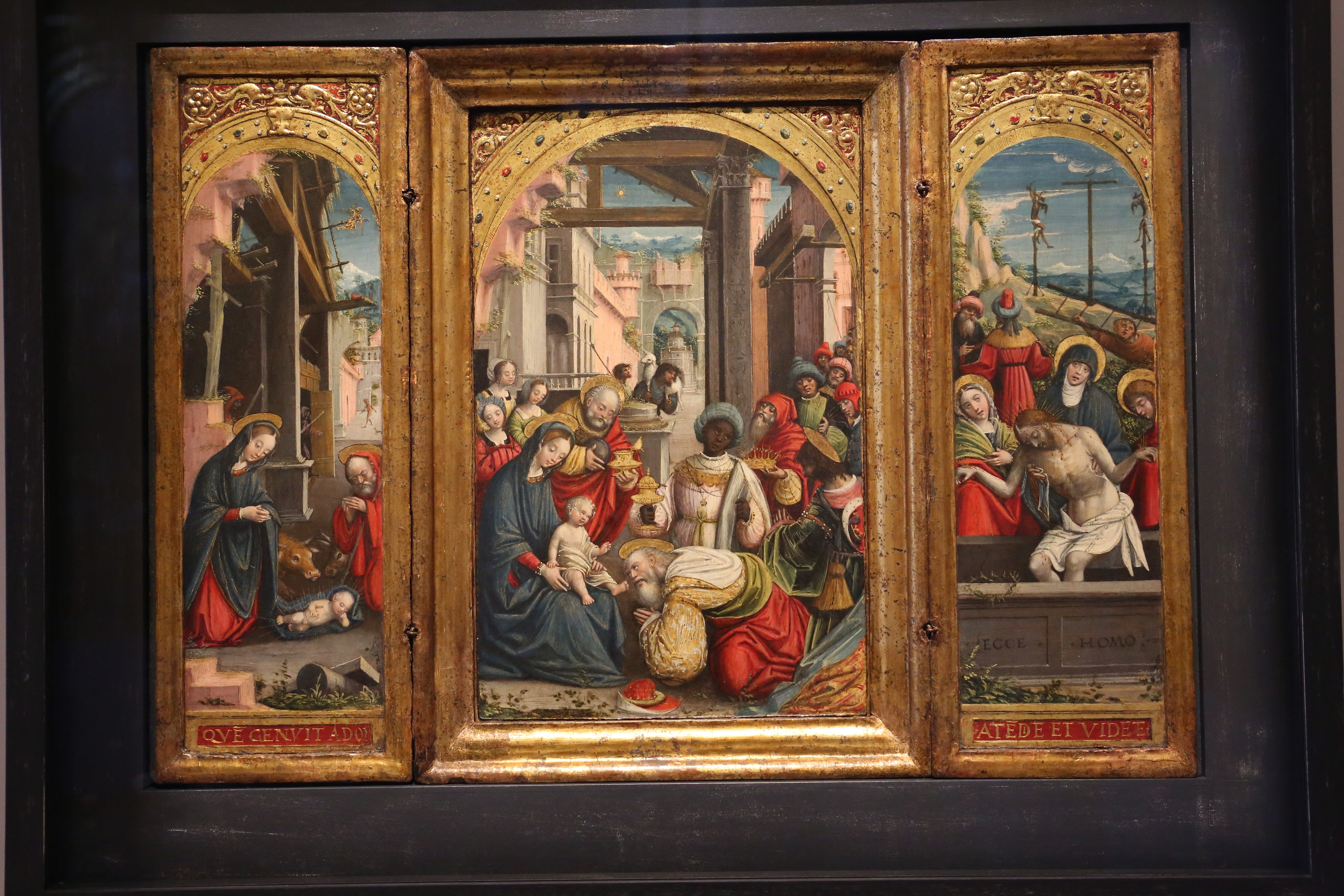 GalleriaSabauda_104.JPG - Defendente Ferrari  Chivasso, Torino, 1480 / 1485 - dopo il 1540  Natività; Adorazione dei Magi; Deposizione di Cristo nel sepolcro