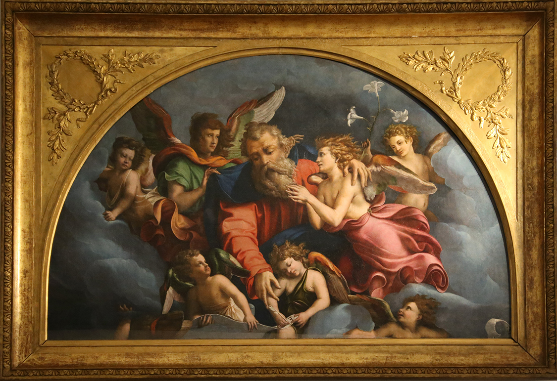 GalleriaSabauda_112.JPG - Rinaldo Mantovano  Mantova, notizie dal 1529 al 1535  Padre Eterno tra angeli