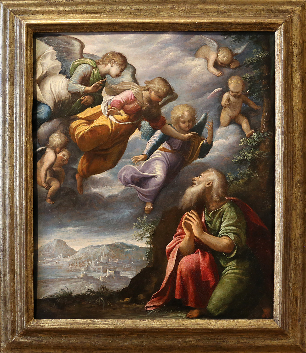 GalleriaSabauda_157.JPG - Guglielmo Caccia detto Moncalvo  Montabone, Asti, 1568 - Moncalvo, Asti, 1625  Abramo e i tre angeli