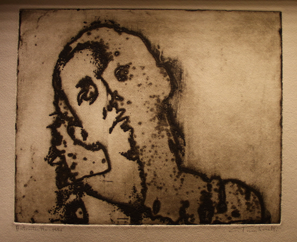 IMG_9015.JPG - Claudia Tamburelli - Autoritratto - 1996 - acquaforte morsura 24 x 29,8 cm - su zinco