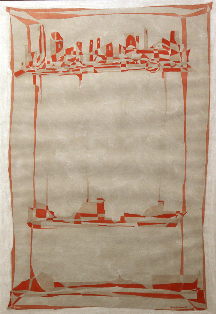 VBS_5577.JPG - Francesco Casorati  Paese, nave e ritagli  2001 acquarello su carta Archivio Casorati, Torino
