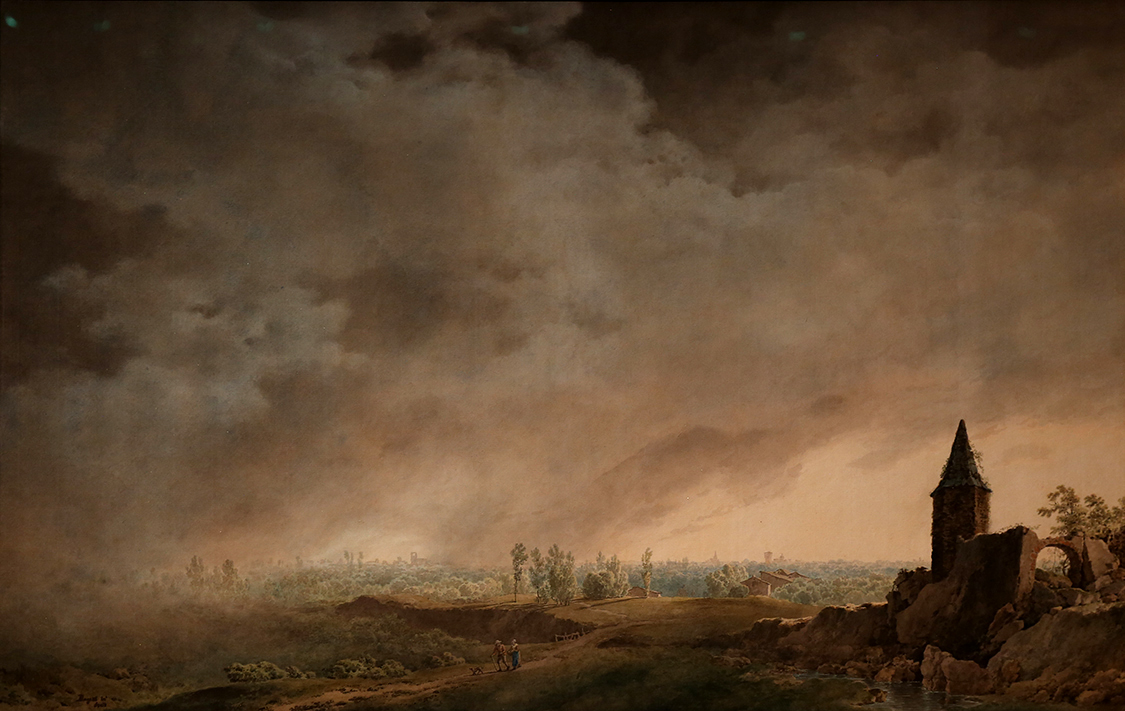 VBS_5834.jpg - Giuseppe Pietro Bagetti  Paesaggio con ruderi e città sullo sfondo 1805-1820 
