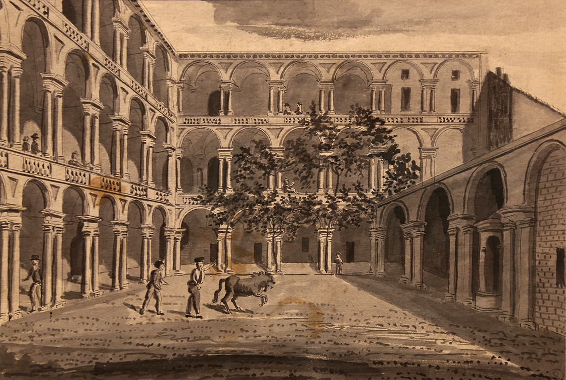 VBS_5854.jpg - Giuseppe Pietro Bagetti  Veduta di Palazzo Taffini a Savigliano 1790-1810 
