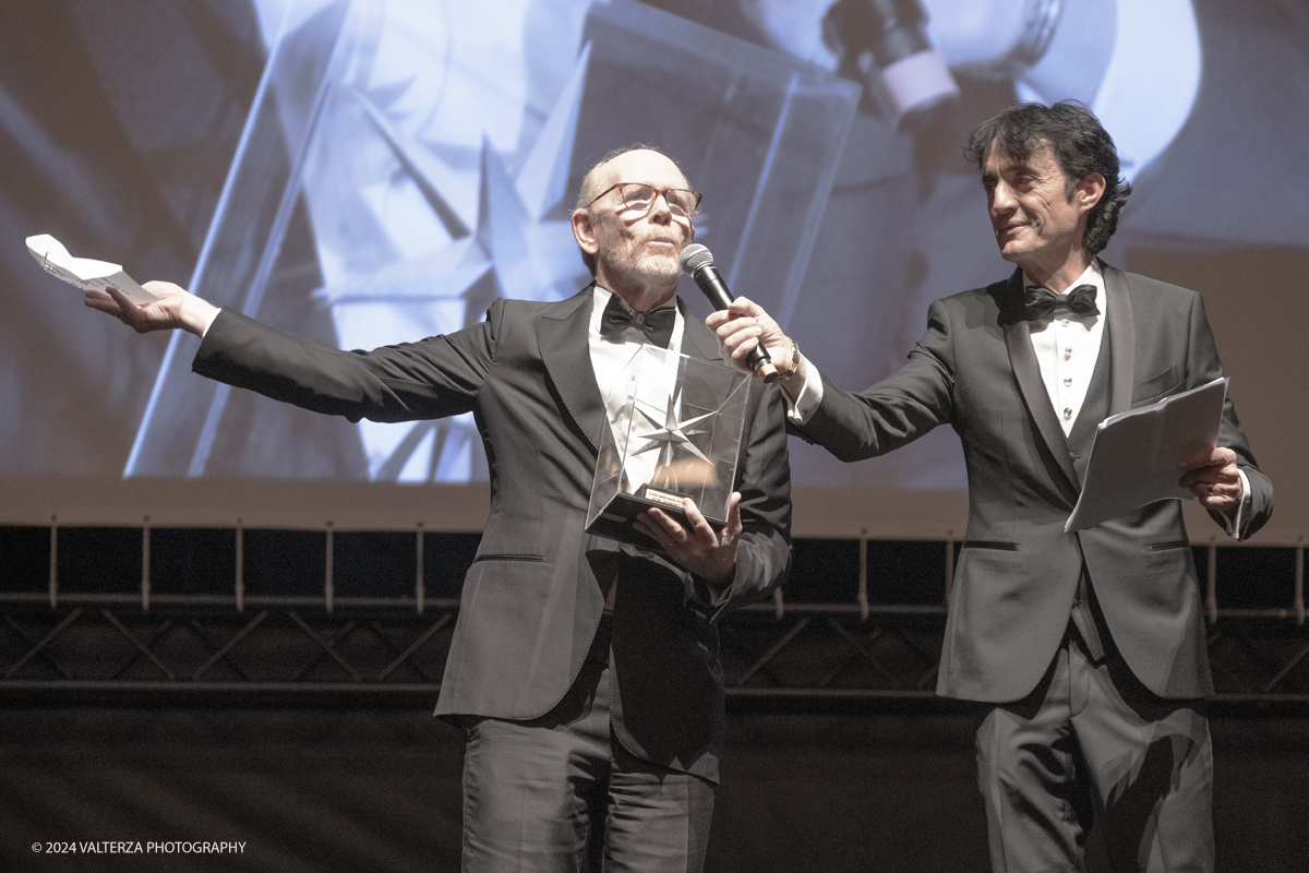 _DSF4993.jpg - TURIN, ITALY - NOVEMBER 22: Ron Howard, with Giulio Bove, attend the 42nd Torino Film Festival 2024 Opening Ceremony and receives the Stella della Mole award