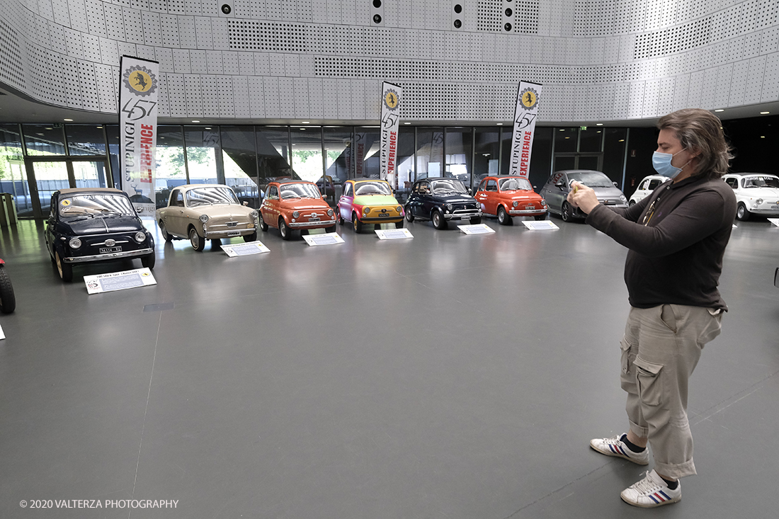 _DSF5081.jpg - 18/06/2020.Torino.  Il MAUTO dedica la prima mostra post lockdown alla mitica Fiat 500. Nella foto la cosiddetta "piazza del MAUTO" sede della mostra