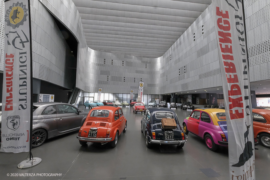 _DSF5122.jpg - 18/06/2020.Torino.  Il MAUTO dedica la prima mostra post lockdown alla mitica Fiat 500. Nella foto la cosiddetta "piazza del MAUTO" sede della mostra