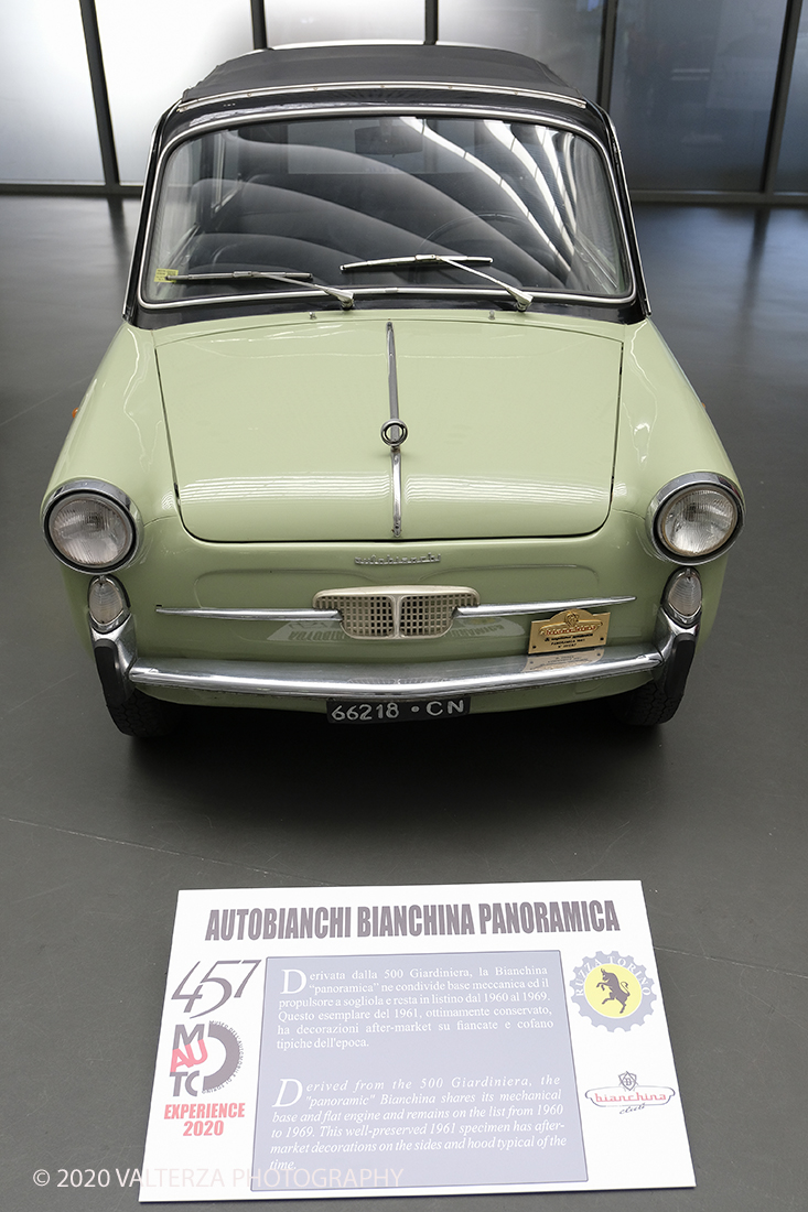 _DSF8042.jpg - 18/06/2020.Torino.  Il MAUTO dedica la prima mostra post lockdown alla mitica Fiat 500. Nella foto esemplare di Autobianchi Bianchina Panoramica