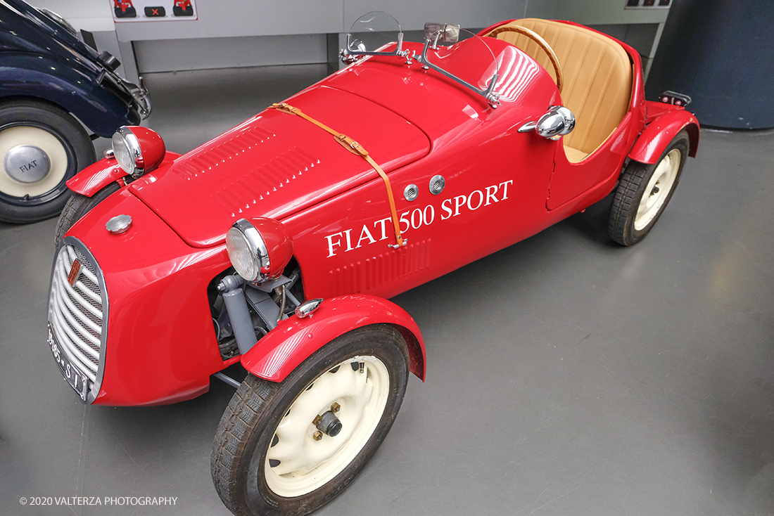 _DSF8106.jpg - 18/06/2020.Torino.  Il MAUTO dedica La prima mostra post lockdown alla mitica Fiat 500. Nella foto la FIAT 500 Sport Barchetta.