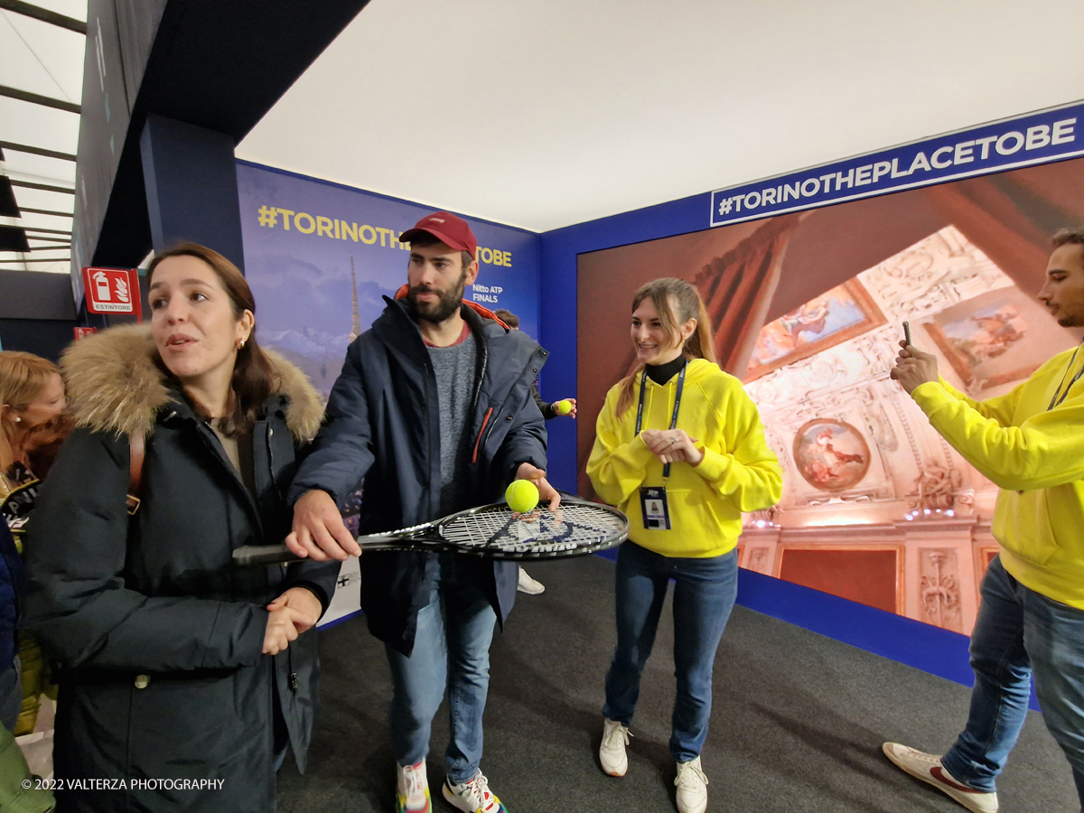 20221112_114908.jpg - 12/1/2022. Torino.  Le 8 coppie dei campioni del doppio hanno inaugurato questa mattina il Fan Village delle Nitto Atp Finals di Torino presenti le istituzioni dello sport , Il presidente dell'ATP Andrea Gaudenzi,  Isidoro Alvisi vicepresidente Fit l'Assessore allo sport regione Piemonte  Ricca Fabrizio ed il sindaco della cittÃ  Lo Russo. Gli interni del Fan Village