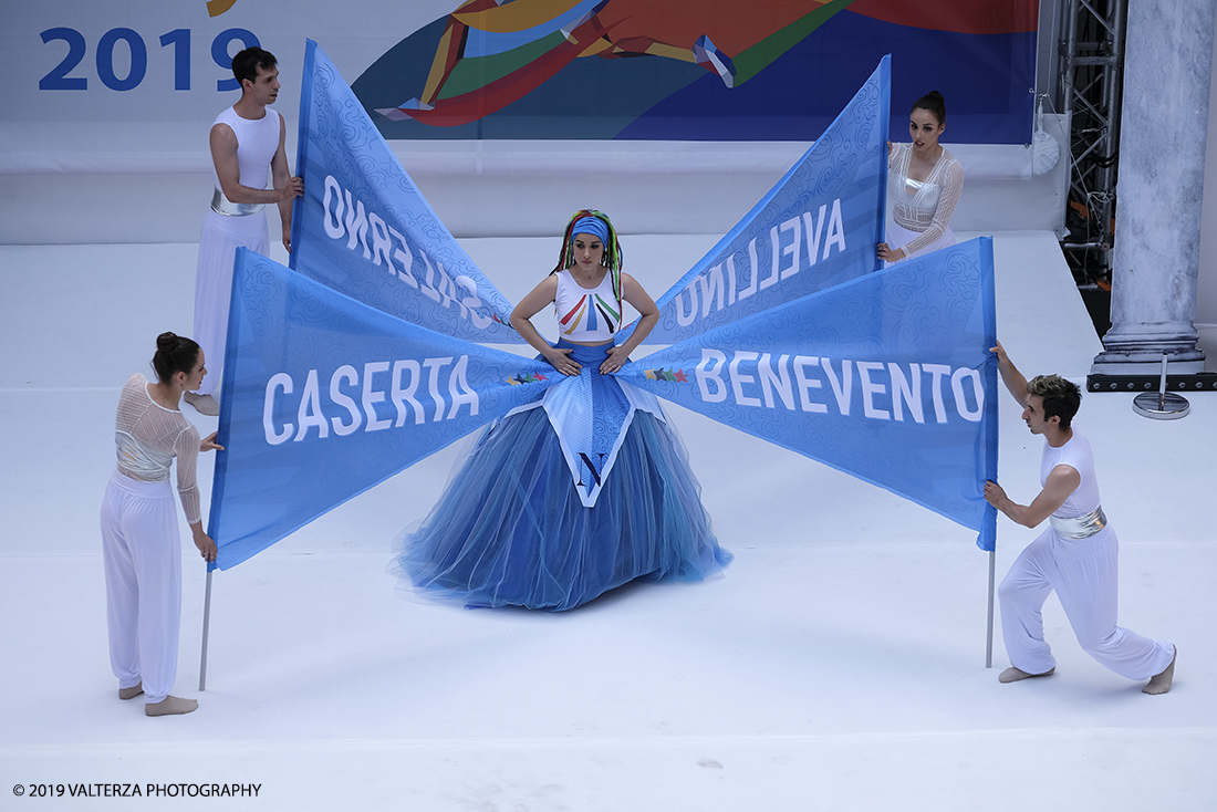 DSCF7249.jpg - 4/06/2019.Torino, Cerimonia di accensione della fiaccola del sapere della 30esima Universiade Estiva Napoli 2019. Nella foto  coreografia della cerimonia di presentazione del progetto