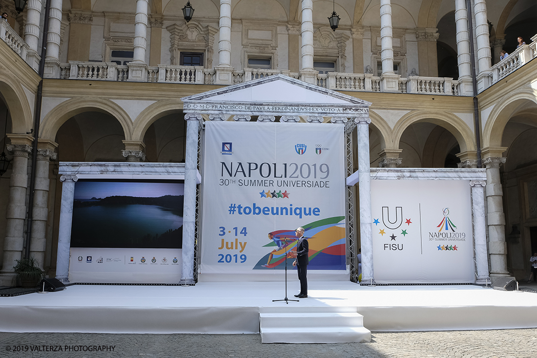 _DSF5993.jpg - 4/06/2019.Torino, Cerimonia di accensione della fiaccola del sapere della 30esima Universiade Estiva Napoli 2019. Nella foto un momento iniziale della prsentazione del progetto