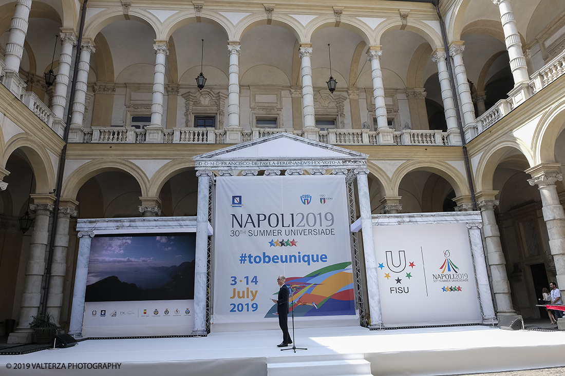 _DSF6008.jpg - 4/06/2019.Torino, Cerimonia di accensione della fiaccola del sapere della 30esima Universiade Estiva Napoli 2019. Nella foto un momento iniziale della prsentazione del progetto