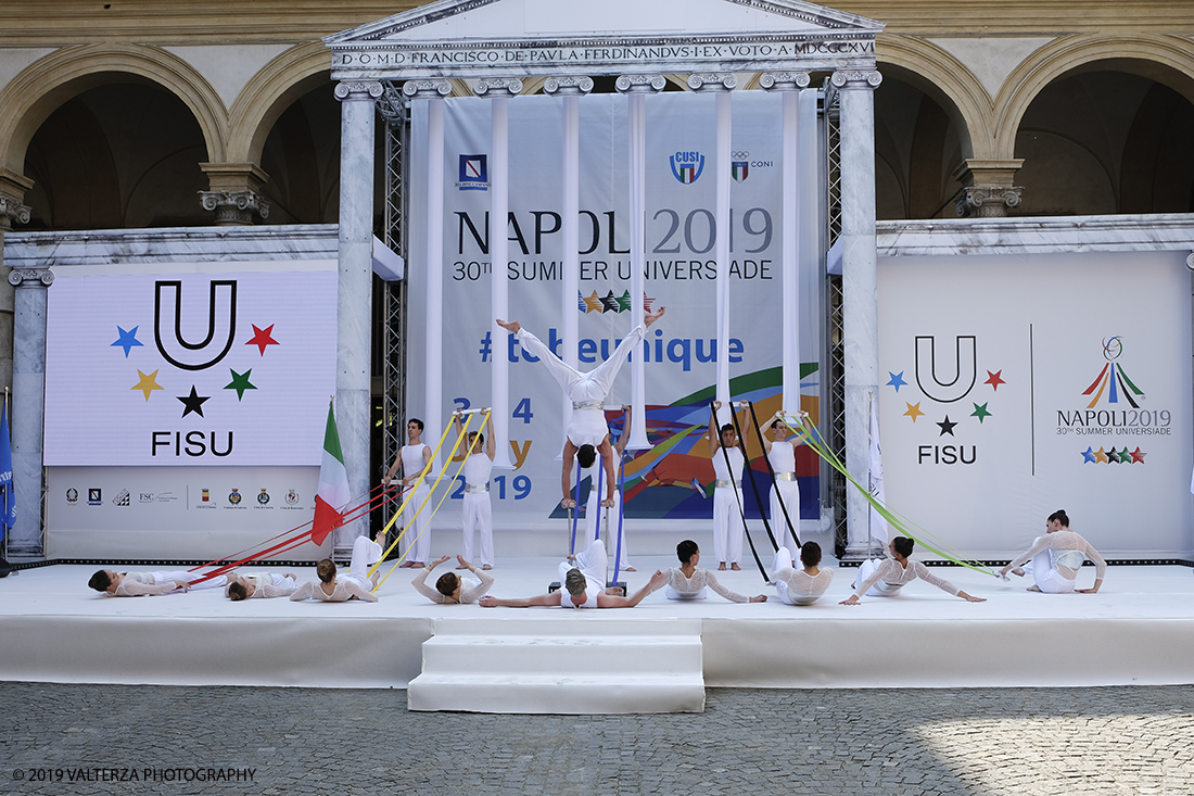 _DSF6390.jpg - 4/06/2019.Torino, Cerimonia di accensione della fiaccola del sapere della 30esima Universiade Estiva Napoli 2019. Nella foto un momento della cerimonia di chiusura della presentazione.