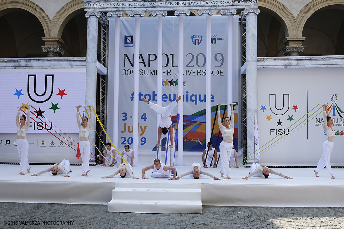 _DSF6398.jpg - 4/06/2019.Torino, Cerimonia di accensione della fiaccola del sapere della 30esima Universiade Estiva Napoli 2019. Nella foto un momento della cerimonia di chiusura della presentazione.