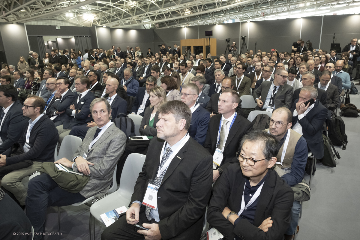 _DSF0190.jpg - 02/11/2025. Torino. Decima edizione di Aerospace & Defense Meetings Torino, la piÃ¹ importante business convention internazionale per lâ€™industria aerospaziale in Italia. Nella foto un momento della conferenza stampa di apertura dell'evento