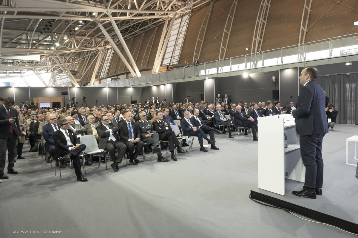 _DSF0249.jpg - 02/11/2025. Torino. Decima edizione di Aerospace & Defense Meetings Torino, la piÃ¹ importante business convention internazionale per lâ€™industria aerospaziale in Italia. Nella foto un momento della conferenza stampa di apertura dell'evento