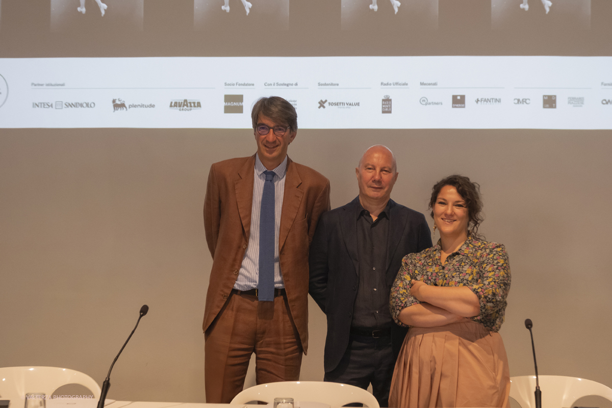 DSCF0004.jpg - 12-06-2025. Turin . Camera . Alfred Eisenstaedt installation. The picture , The presentation of the exhibition with the speakers, General Secretary Carlo Spinelli, Artistic Director Walter Guadagnini, Curator Monica Poggi