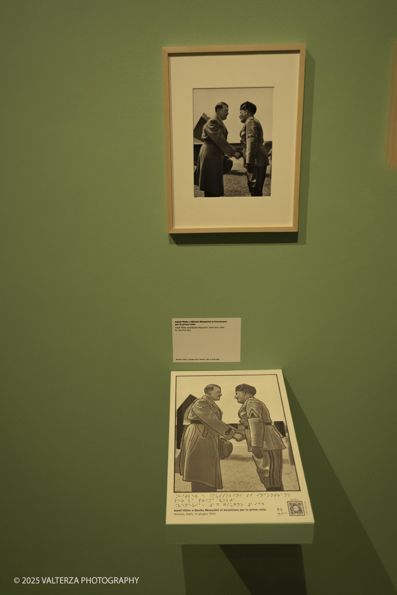 _DSF8393.jpg - 12-06-2025. Turin . Camera . Alfred Eisenstaedt installation. The picture ,  Adolf Hitler and Benito Mussolini meet each other for the first time Venice Italy June 1934