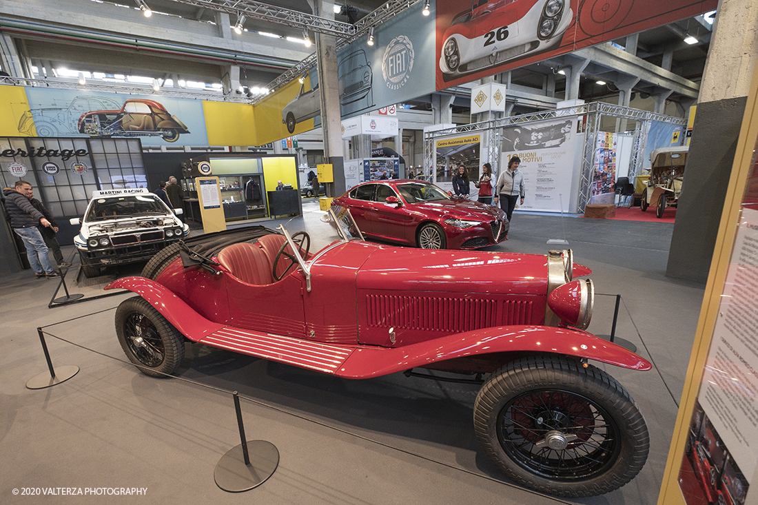 _DSF1882.jpg - 202/02/2020. Torino Lingotto Fiere. Il grande evento per gli appassionati di motori si Ã¨ chiuso domenica 2 febbraio con oltre 73.000 visitatori accorsi al Lingotto Fiere e allâ€™Oval di Torino, che nei quattro giorni hanno ospitato piÃ¹ di 1.200 espositori e circa 3.300 vetture tra instant-classic Anni â€™90, lussuose berline tedesche, affascinanti spider due posti, inarrestabili 4x4 e ancora, leggerissime moto da trial spagnole, iconiche Delta con livrea Martini Racing e sfrontate vetture da rally. Nella foto larea di FCA Heritage con esposte vetture storiche del gruppo.