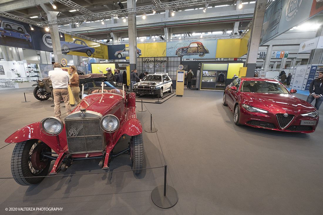_DSF1884.jpg - 202/02/2020. Torino Lingotto Fiere. Il grande evento per gli appassionati di motori si Ã¨ chiuso domenica 2 febbraio con oltre 73.000 visitatori accorsi al Lingotto Fiere e allâ€™Oval di Torino, che nei quattro giorni hanno ospitato piÃ¹ di 1.200 espositori e circa 3.300 vetture tra instant-classic Anni â€™90, lussuose berline tedesche, affascinanti spider due posti, inarrestabili 4x4 e ancora, leggerissime moto da trial spagnole, iconiche Delta con livrea Martini Racing e sfrontate vetture da rally. Nella foto larea di FCA Heritage con esposte vetture storiche del gruppo.