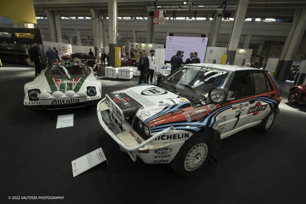 _DSF5092.jpg - 28/04/2022. Torino. Ritorna AutomotoretrÃ² e Automotoracing la doppia rassegna dedicata alle auto storiche, sportive, elaborate e da competizione. Nella foto Lancia Delta Integrale HF e Lancia Stratos allo stand Stellantis Heritage