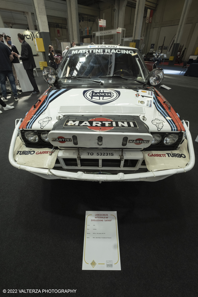 _DSF5095.jpg - 28/04/2022. Torino. Ritorna AutomotoretrÃ² e Automotoracing la doppia rassegna dedicata alle auto storiche, sportive, elaborate e da competizione. Nella foto Lancia Delta Integrale HF Evoluzione Safari 1992
