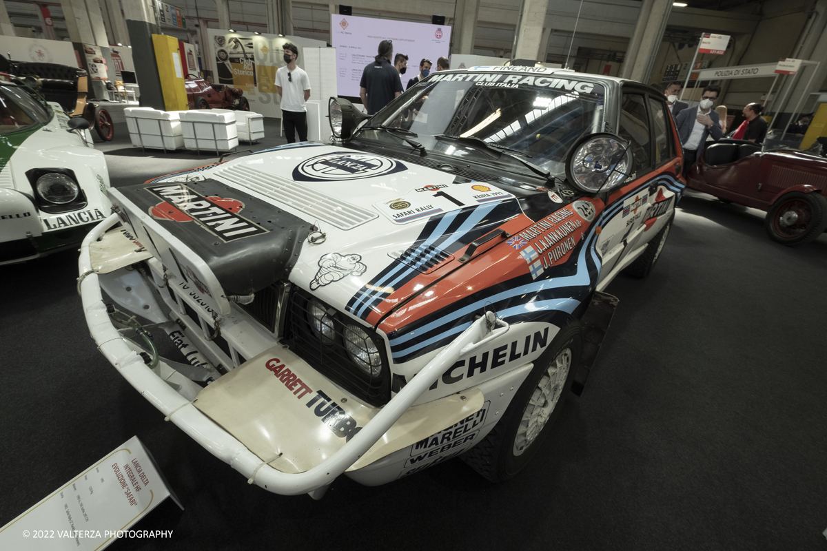 _DSF5097.jpg - 28/04/2022. Torino. Ritorna AutomotoretrÃ² e Automotoracing la doppia rassegna dedicata alle auto storiche, sportive, elaborate e da competizione. Nella foto Lancia Delta Integrale HF Evoluzione Safari 1992