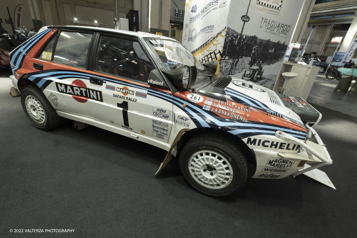 _DSF5100.jpg - 28/04/2022. Torino. Ritorna AutomotoretrÃ² e Automotoracing la doppia rassegna dedicata alle auto storiche, sportive, elaborate e da competizione. Nella foto Lancia Delta Integrale HF Evoluzione Safari 1992