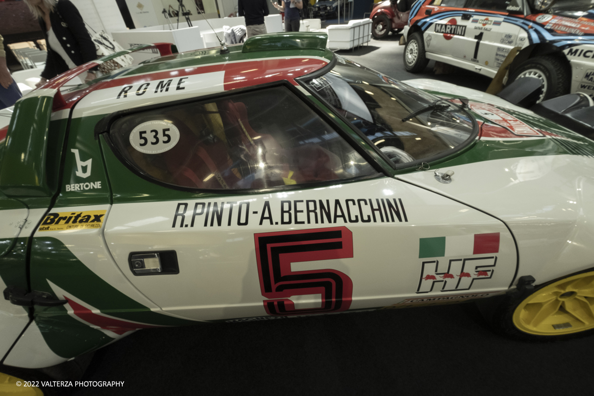 _DSF5122.jpg - 28/04/2022. Torino. Ritorna AutomotoretrÃ² e Automotoracing la doppia rassegna dedicata alle auto storiche, sportive, elaborate e da competizione. Nella foto Lancia Delta Integrali HF allo stand Stellantis Heritage