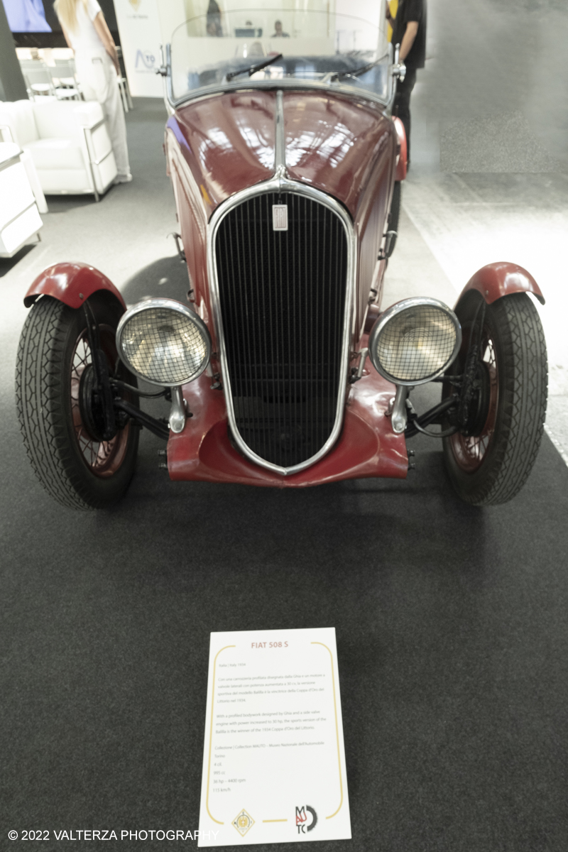 _DSF5131.jpg - 28/04/2022. Torino. Ritorna AutomotoretrÃ² e Automotoracing la doppia rassegna dedicata alle auto storiche, sportive, elaborate e da competizione. Nella foto FIAT 508 S 1934