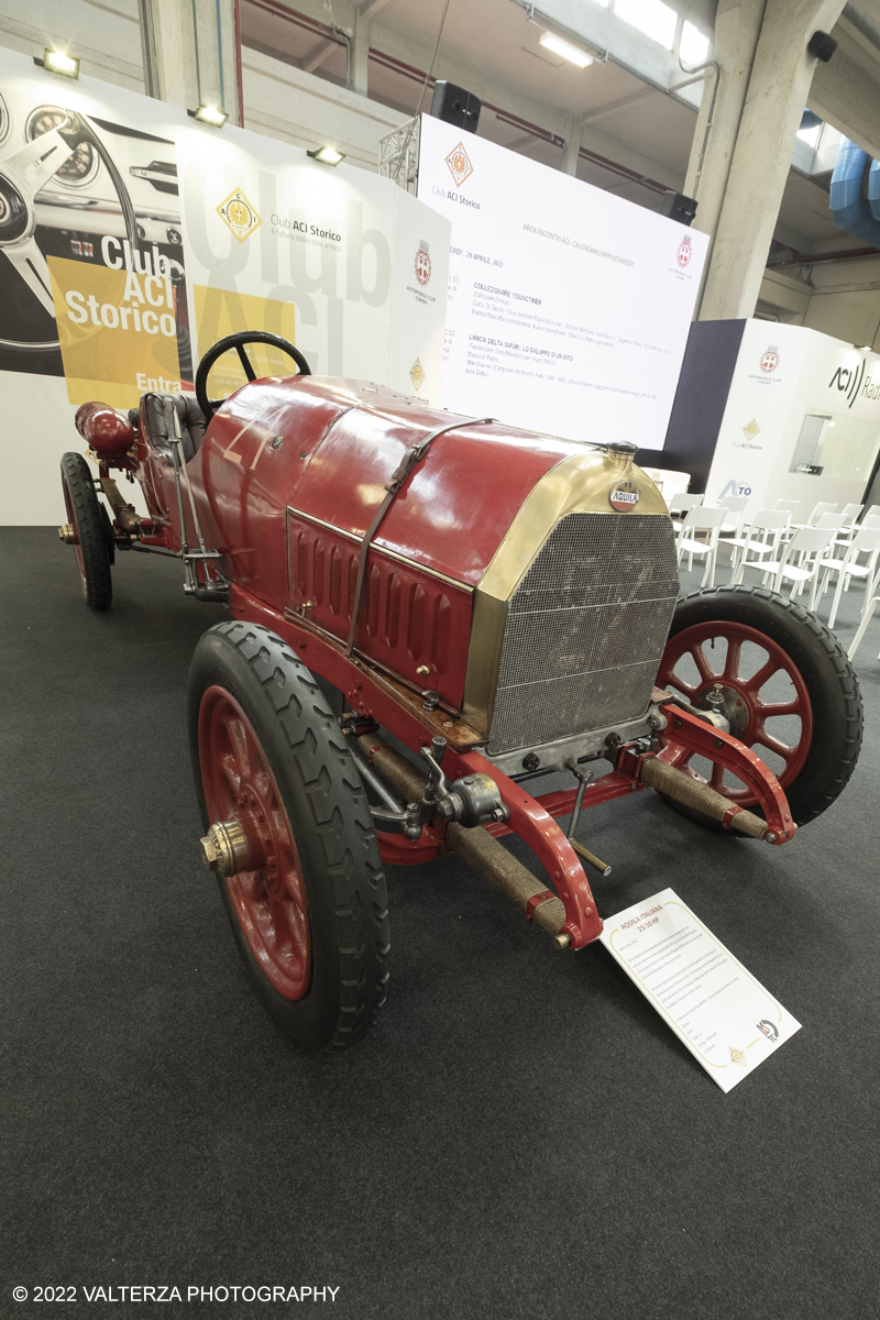 _DSF5155.jpg - 28/04/2022. Torino. Ritorna AutomotoretrÃ² e Automotoracing la doppia rassegna dedicata alle auto storiche, sportive, elaborate e da competizione. Nella foto Aquila Italiana 1912