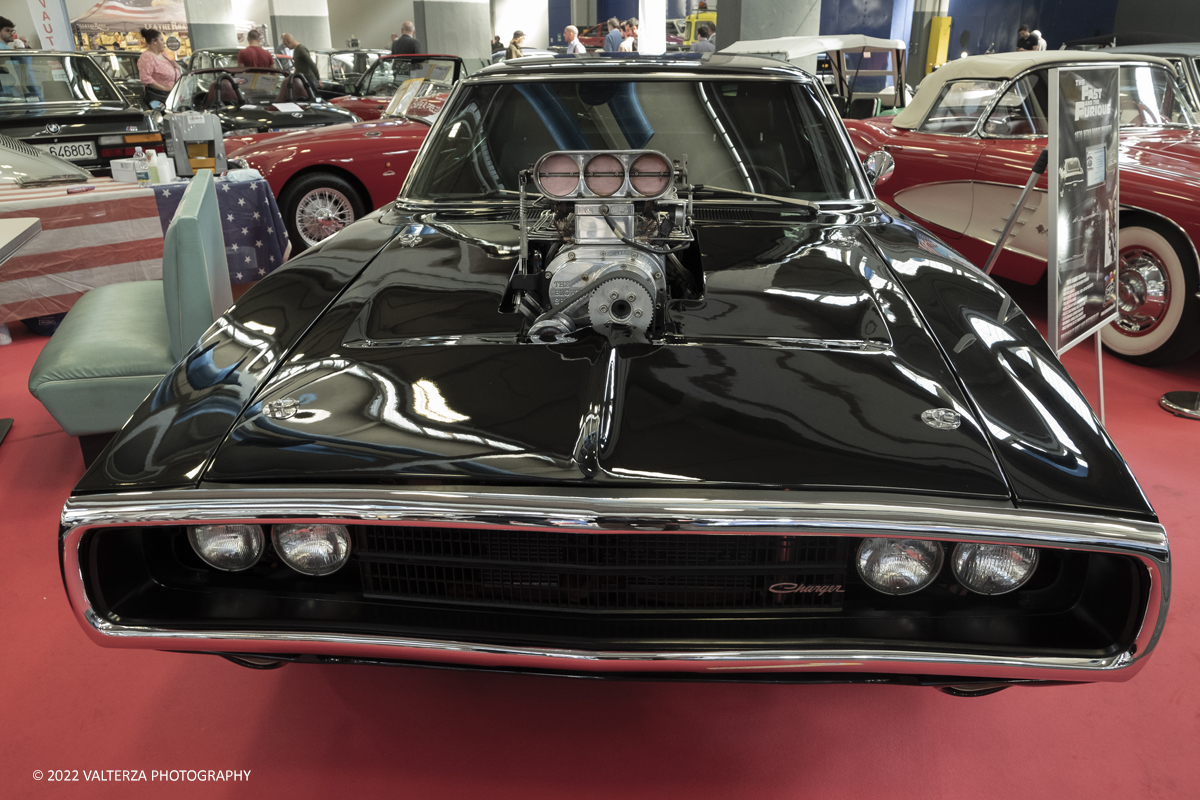 _DSF5170.jpg - 28/04/2022. Torino. Ritorna AutomotoretrÃ² e Automotoracing la doppia rassegna dedicata alle auto storiche, sportive, elaborate e da competizione. Nella foto 1970 Dodge Charger protagonista del primo film della serie Fast&Furious