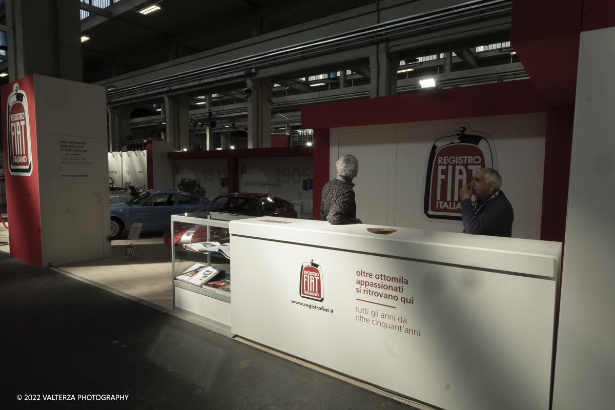 _DSF5178.jpg - 28/04/2022. Torino. Ritorna AutomotoretrÃ² e Automotoracing la doppia rassegna dedicata alle auto storiche, sportive, elaborate e da competizione. Nella foto Stand del Registro FIAT