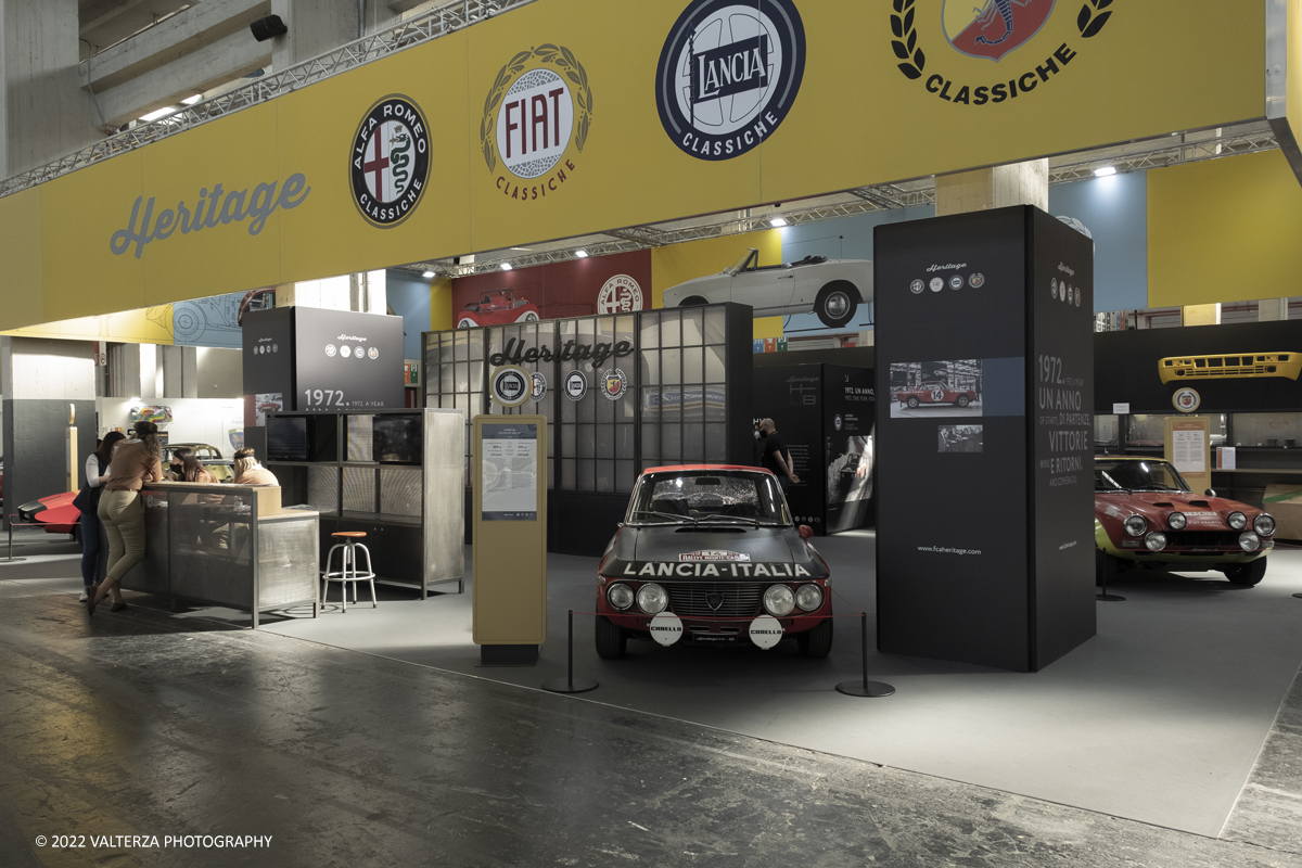 _DSF8293.jpg - 28/04/2022. Torino. Ritorna AutomotoretrÃ² e Automotoracing la doppia rassegna dedicata alle auto storiche, sportive, elaborate e da competizione. Nella foto lo stand Stellantis Heritage