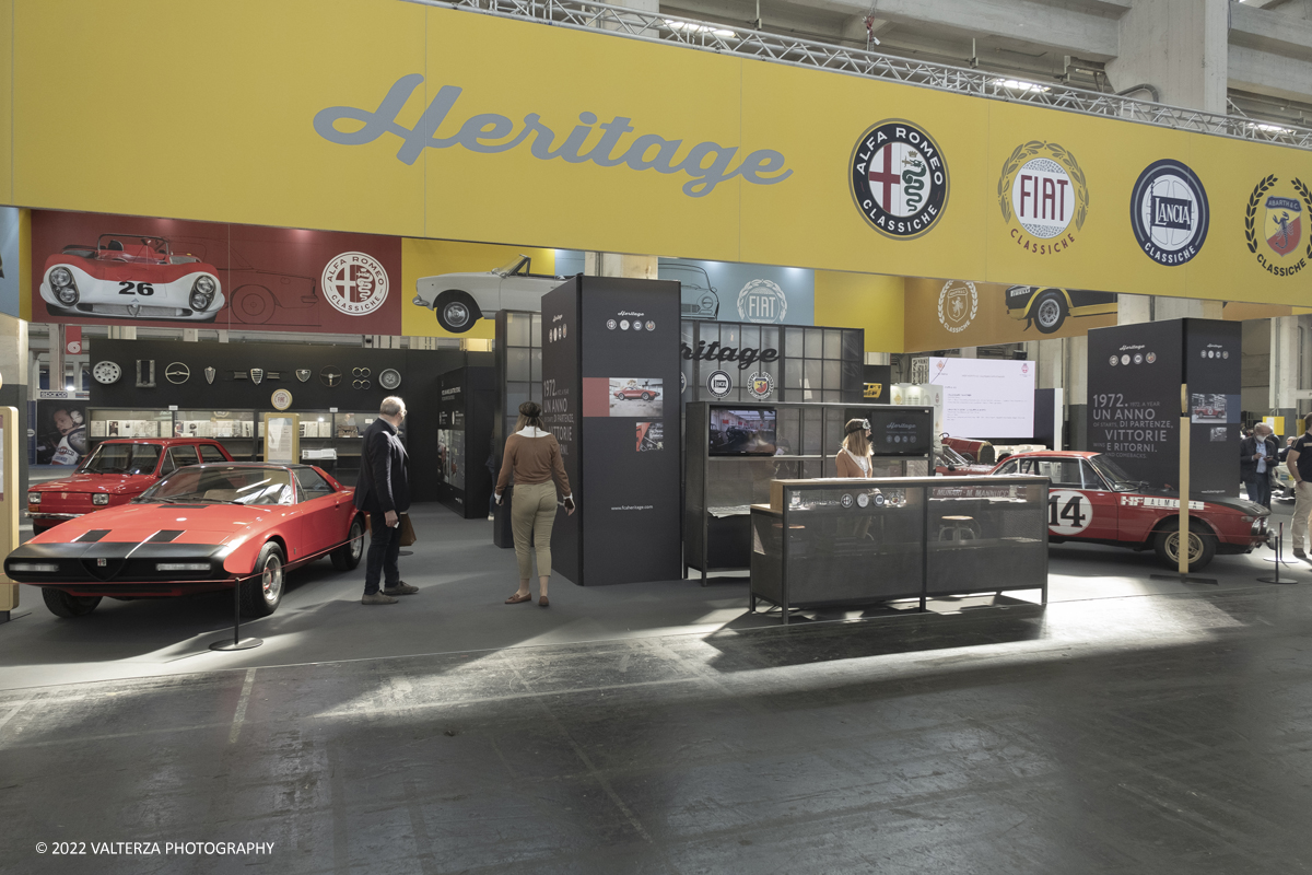 _DSF8303.jpg - 28/04/2022. Torino. Ritorna AutomotoretrÃ² e Automotoracing la doppia rassegna dedicata alle auto storiche, sportive, elaborate e da competizione. Nella foto lo stand Stellantis Heritage