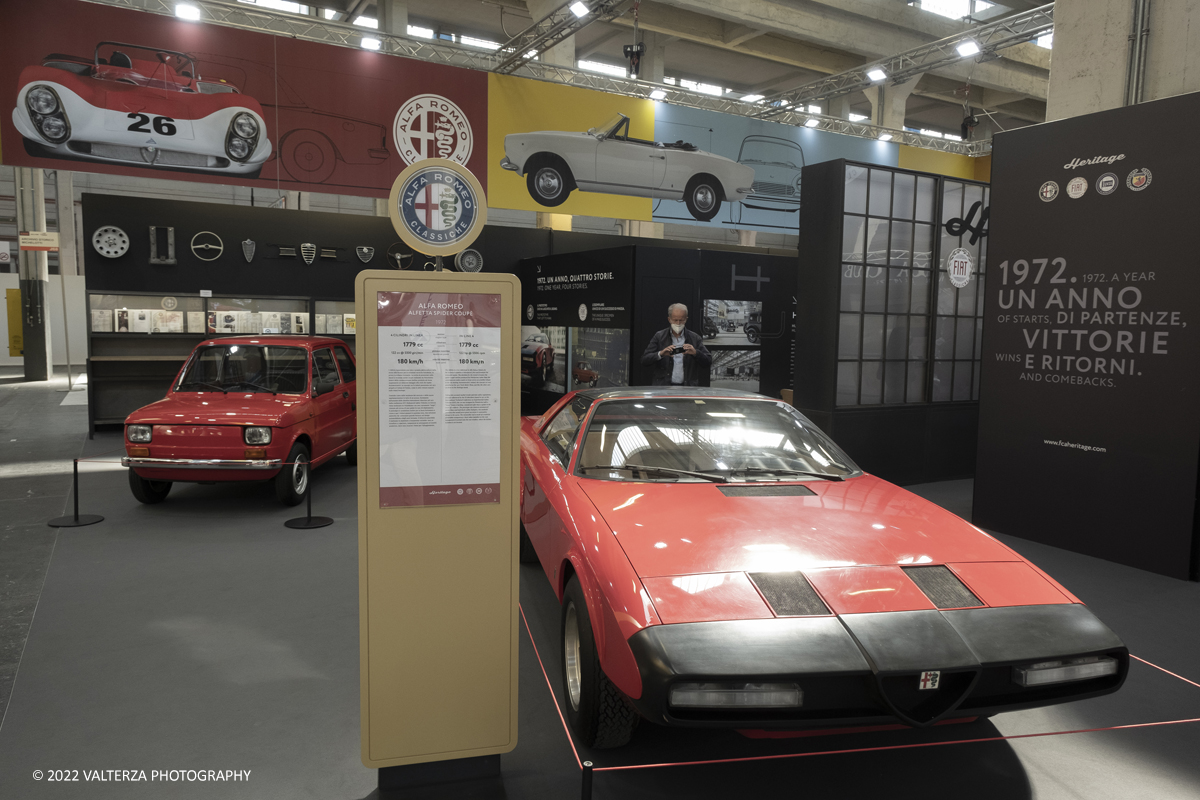_DSF8311.jpg - 28/04/2022. Torino. Ritorna AutomotoretrÃ² e Automotoracing la doppia rassegna dedicata alle auto storiche, sportive, elaborate e da competizione. Nella foto lo stand Stellantis Heritage