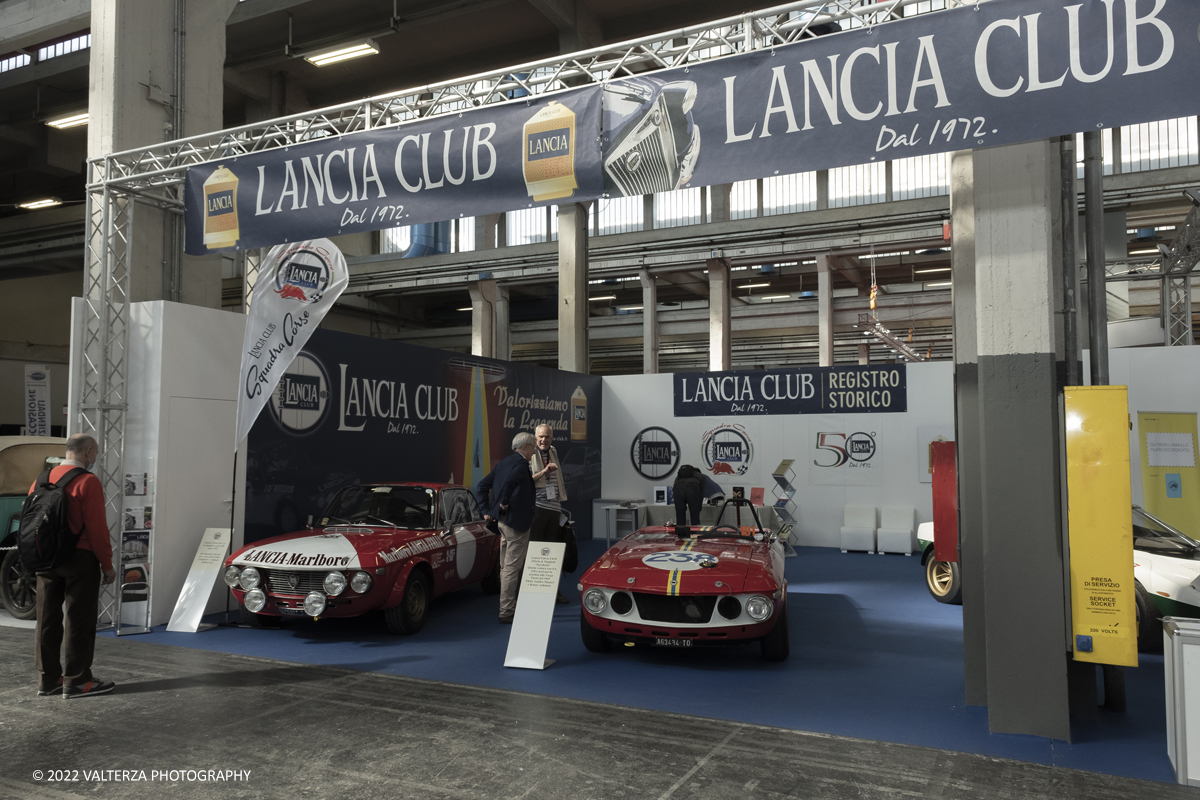 _DSF8314.jpg - 28/04/2022. Torino. Ritorna AutomotoretrÃ² e Automotoracing la doppia rassegna dedicata alle auto storiche, sportive, elaborate e da competizione. Nella foto lo stand Lancia Club Registro Storico