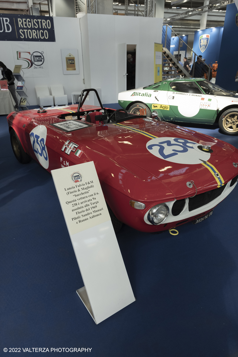 _DSF8317.jpg - 28/04/2022. Torino. Ritorna AutomotoretrÃ² e Automotoracing la doppia rassegna dedicata alle auto storiche, sportive, elaborate e da competizione. Nella foto lo stand Lancia Club Registro Storico