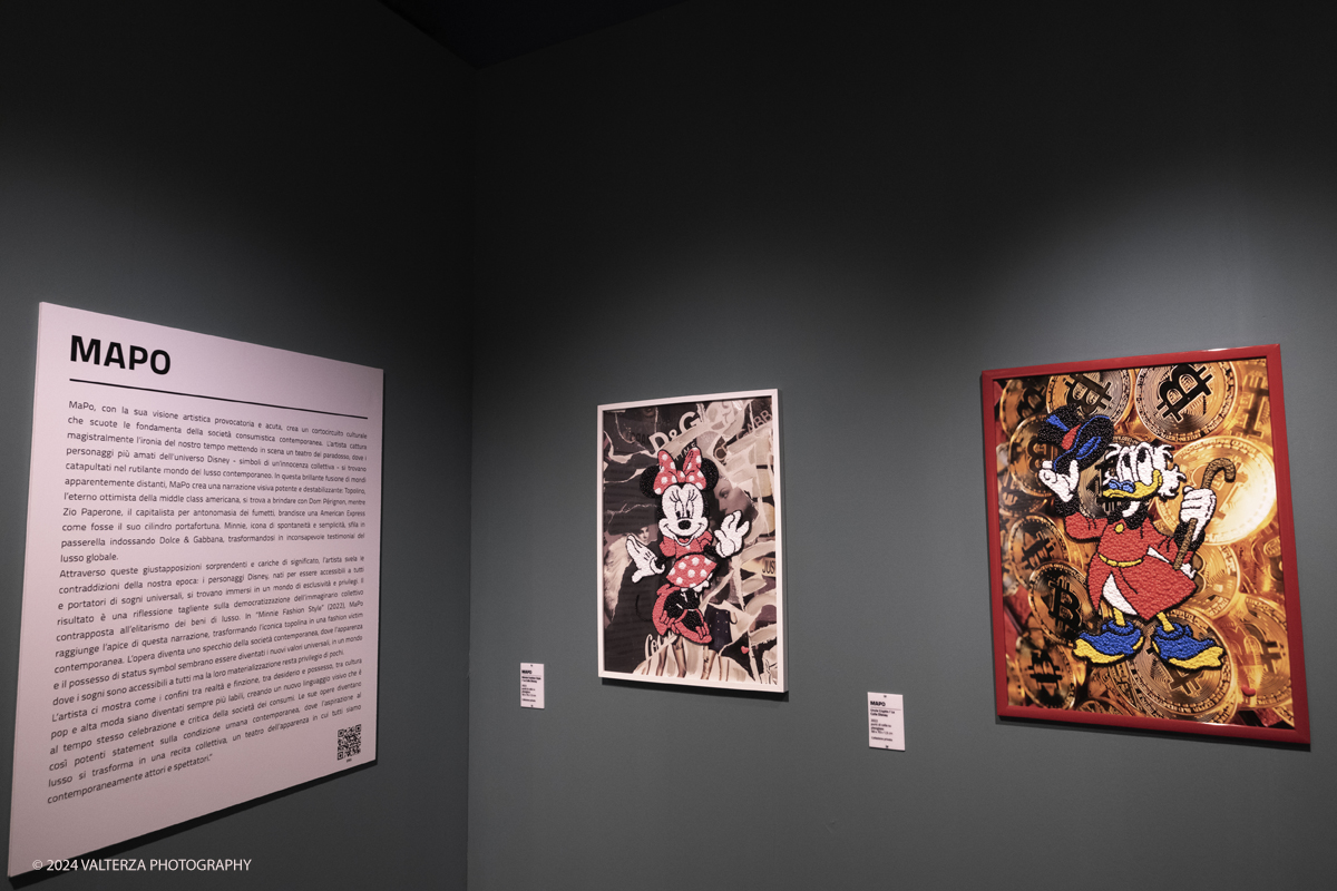 _DSF9844.jpg - Turin. 15/11/2024. The Promotrice delle Belle Arti in Turin hosts the exhibition â€œBanksy & Friends: stories of rebel artistsâ€� which highlights the most daring and provocative works of the contemporary art scene. Part of the exhibition setup