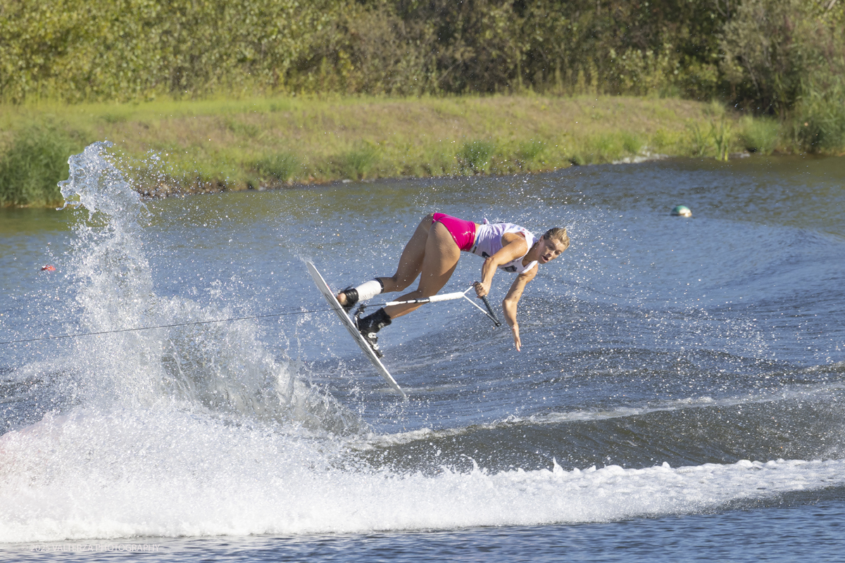 _G5A4828.jpg - 31/08/2025. Novara Italy. 2025 IWWF World Open Waterski Championships at Parco Nautico del Sesia.  Open  Women's Tricks(Figure) . The athlete   Gold medal Ross Neilly Canada.