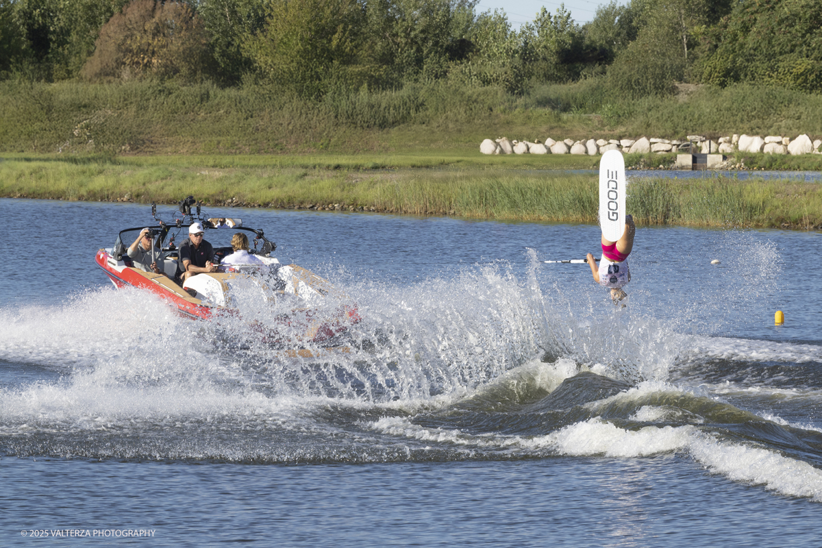 _G5A5062.jpg - 31/08/2025. Novara Italy. 2025 IWWF World Open Waterski Championships at Parco Nautico del Sesia.  Open  Women's Tricks(Figure) . The athlete   Gold medal Ross Neilly Canada.