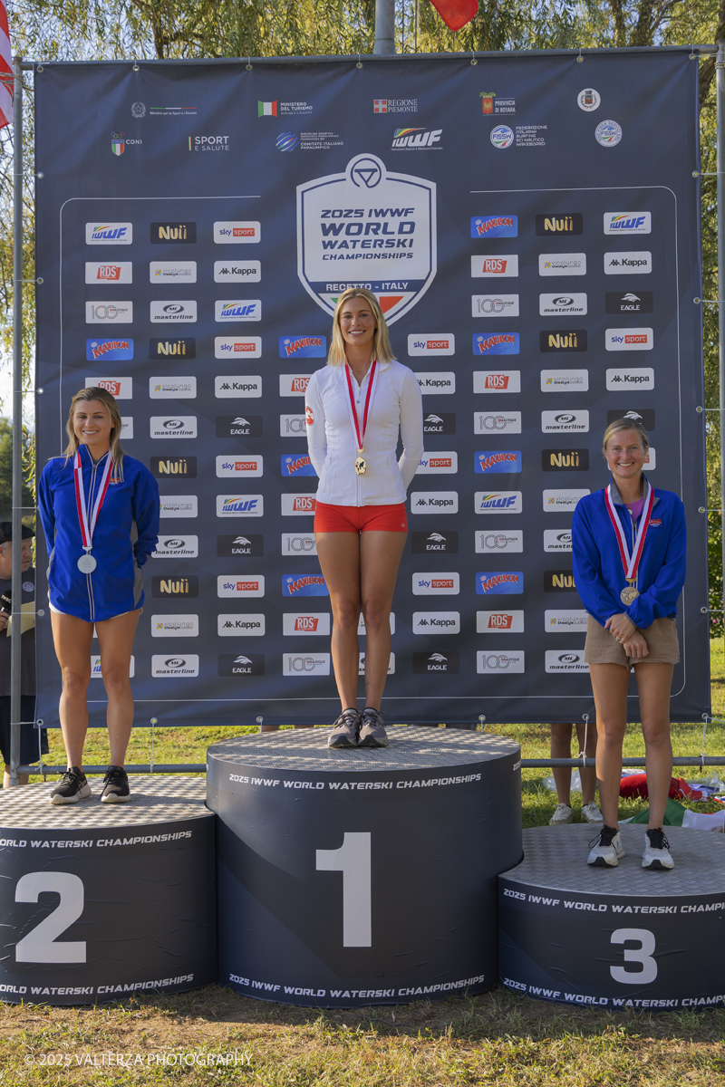 _Z3A0072.jpg - 31/08/2025. Novara Italy. 2025 IWWF World Open Waterski Championships at Parco Nautico del Sesia.  Open  Women's Tricks(Figure) . The athlete   Gold medal Ross Neilly Canada.