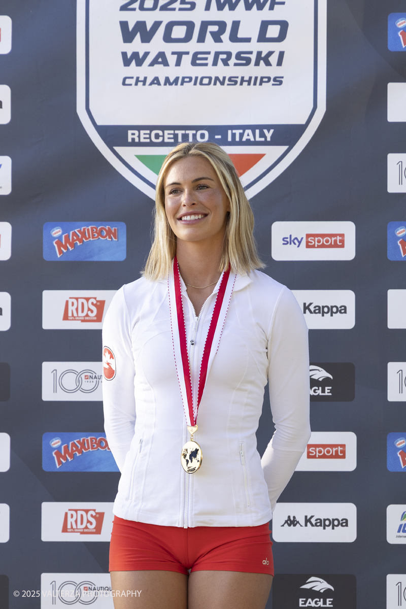_Z3A0080.jpg - 31/08/2025. Novara Italy. 2025 IWWF World Open Waterski Championships at Parco Nautico del Sesia.  Open  Women's Tricks(Figure) . The athlete   Gold medal Ross Neilly Canada.