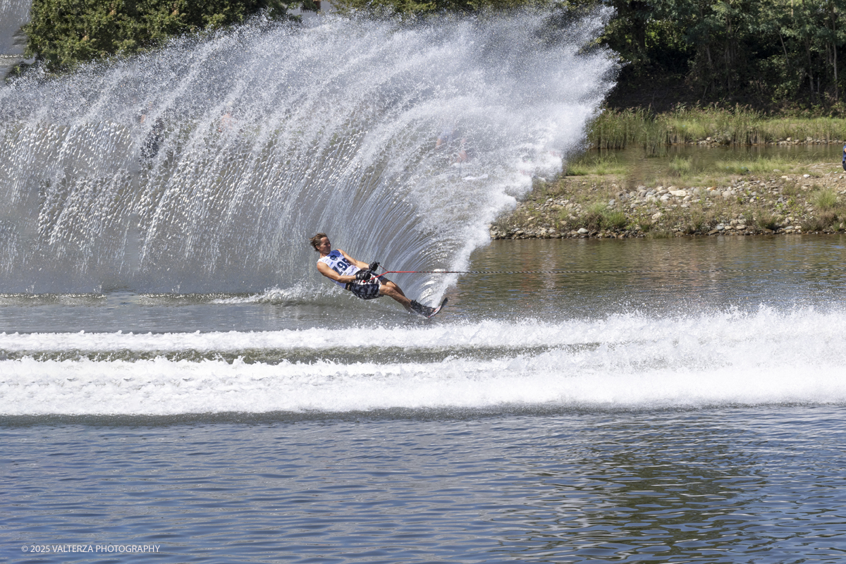 _G5A8757.jpg - 31/08/2025. Novara Italy. 2025 IWWF World Open Waterski Championships at Parco Nautico del Sesia.  Open Menâ€™s Slalom . The athlete   Gold medal Smith Nate U.S.A.