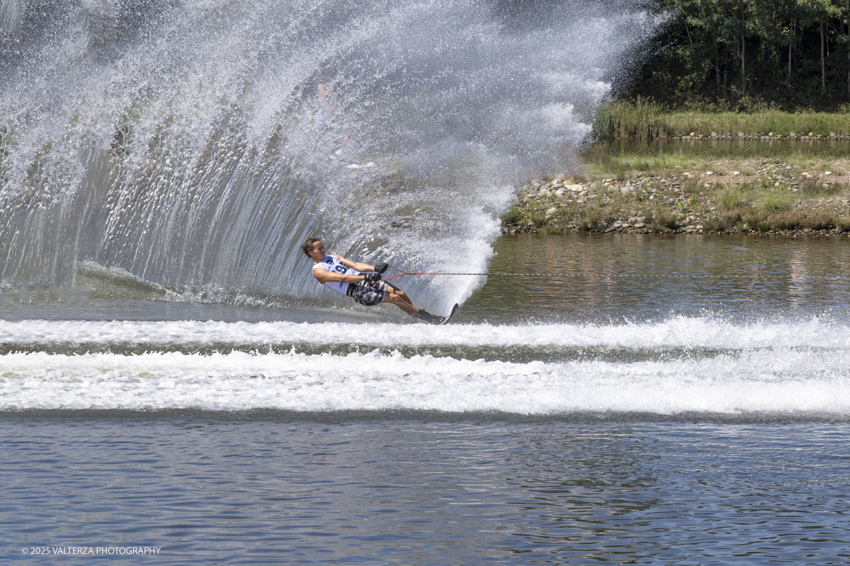 _G5A8760.jpg - 31/08/2025. Novara Italy. 2025 IWWF World Open Waterski Championships at Parco Nautico del Sesia.  Open Menâ€™s Slalom . The athlete   Gold medal Smith Nate U.S.A.