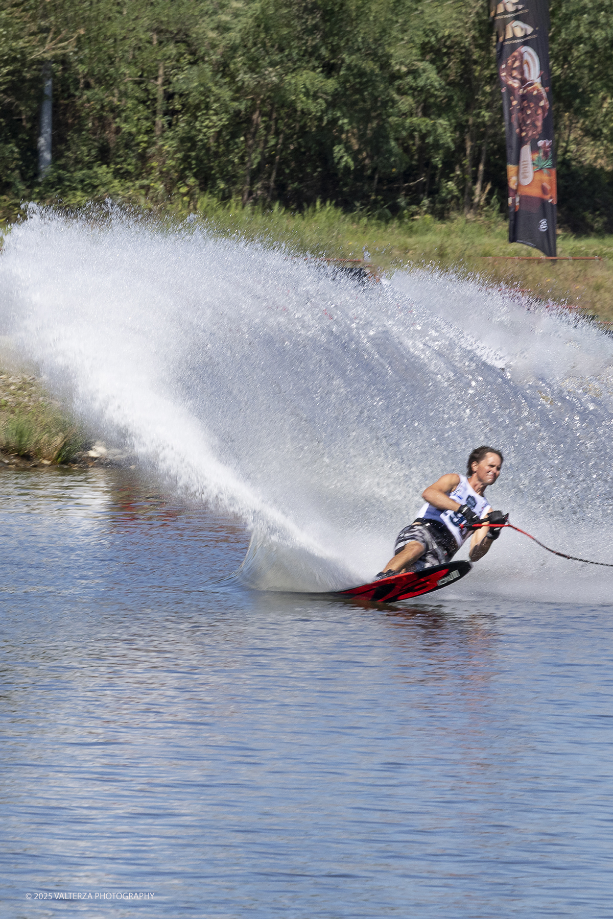_G5A8844.jpg - 31/08/2025. Novara Italy. 2025 IWWF World Open Waterski Championships at Parco Nautico del Sesia.  Open Menâ€™s Slalom . The athlete   Gold medal Smith Nate U.S.A.