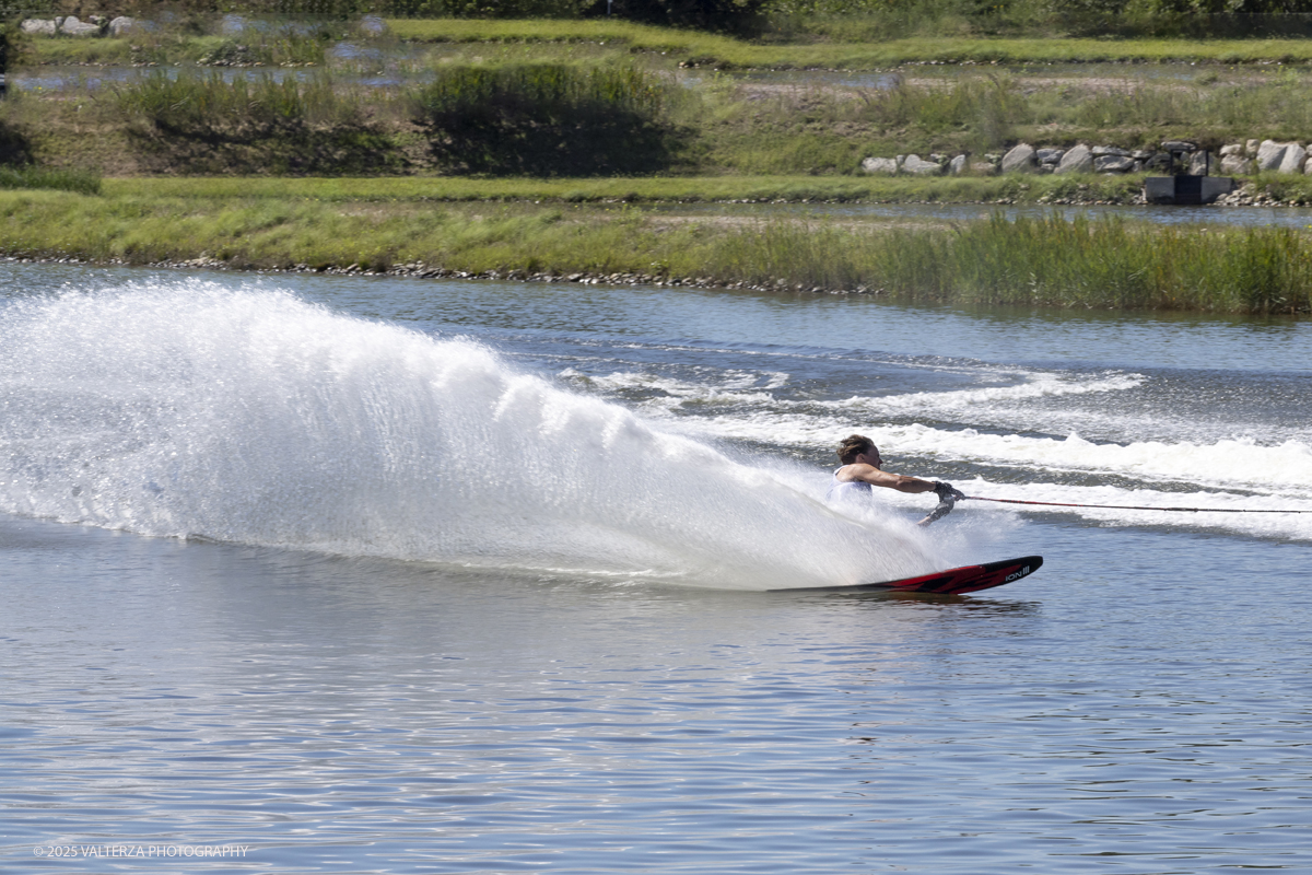 _G5A8886.jpg - 31/08/2025. Novara Italy. 2025 IWWF World Open Waterski Championships at Parco Nautico del Sesia.  Open Menâ€™s Slalom . The athlete   Gold medal Smith Nate U.S.A.